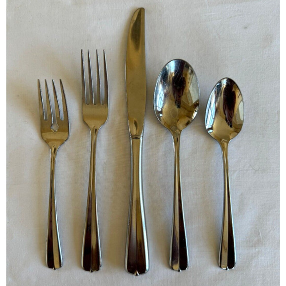 Vintage Oneida USA Simile Mid Century Modern Flatware 5 Piece Place Setting - Picture 1 of 4